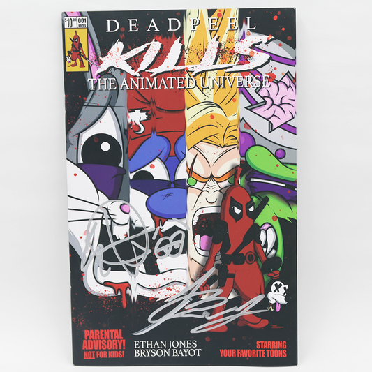 "DEADPEEL KILLS THE ANIMATED UNIVERSE" COMIC BOOK ISSUE #1 (AUTOGRAPHED BUNDLE) - Petty Snacks