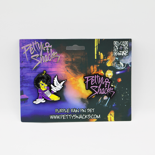 "PURPLE RAIN" ENAMEL PIN SET - Petty Snacks