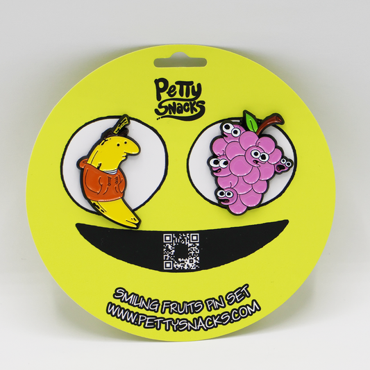 SMILING FRIEND FRUITS ENAMEL PIN SET - Petty Snacks