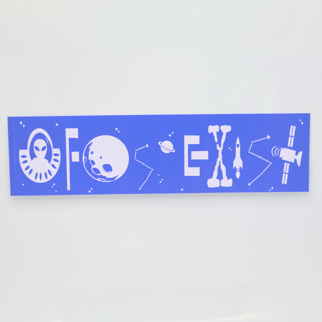 UFOs EXIST BUMPER STICKER