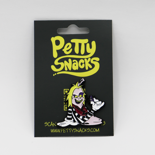 BANANA BEETLEJUICE ENAMEL PIN - Petty Snacks