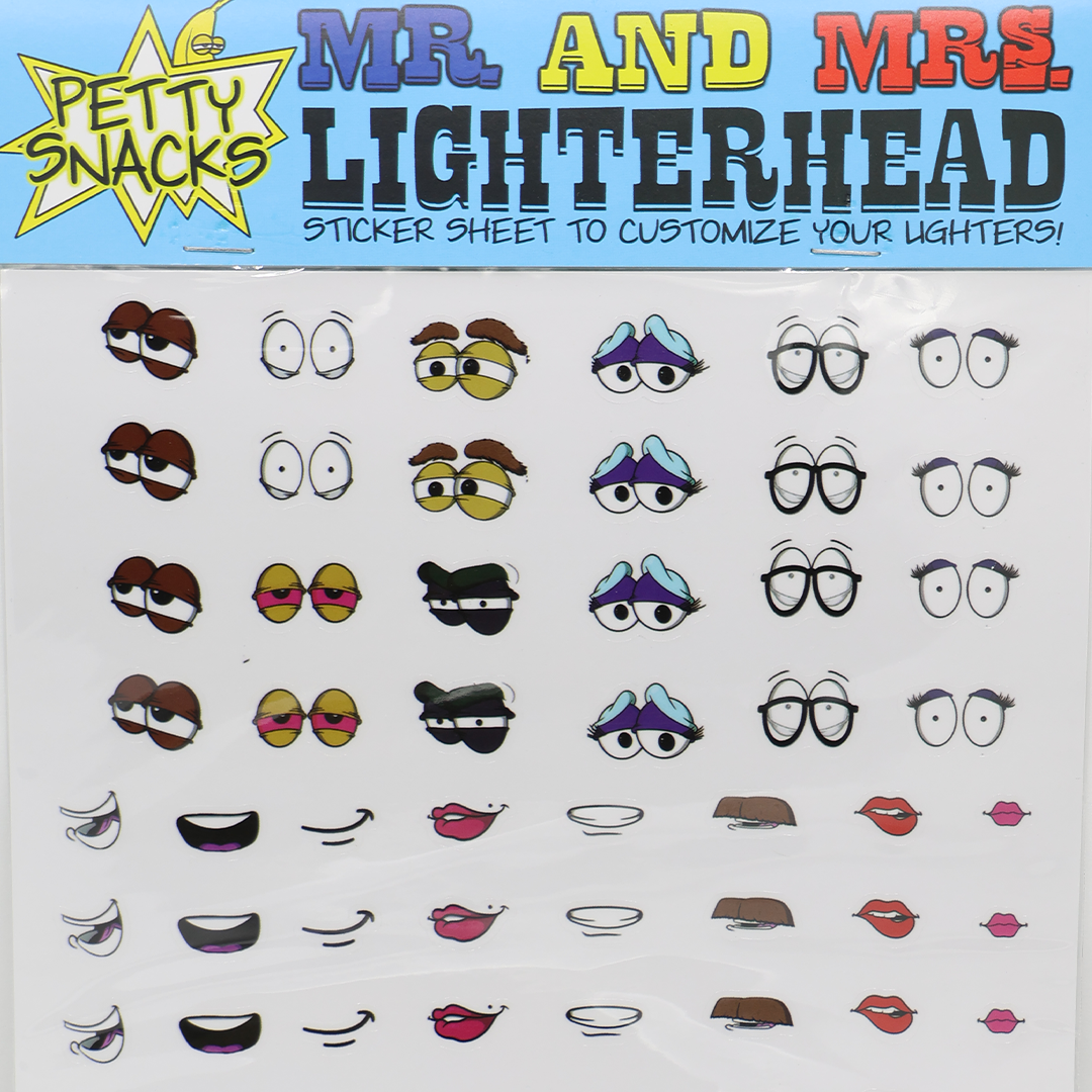 Mr. & Mrs. Lighterhead Sticker Sheet - Petty Snacks