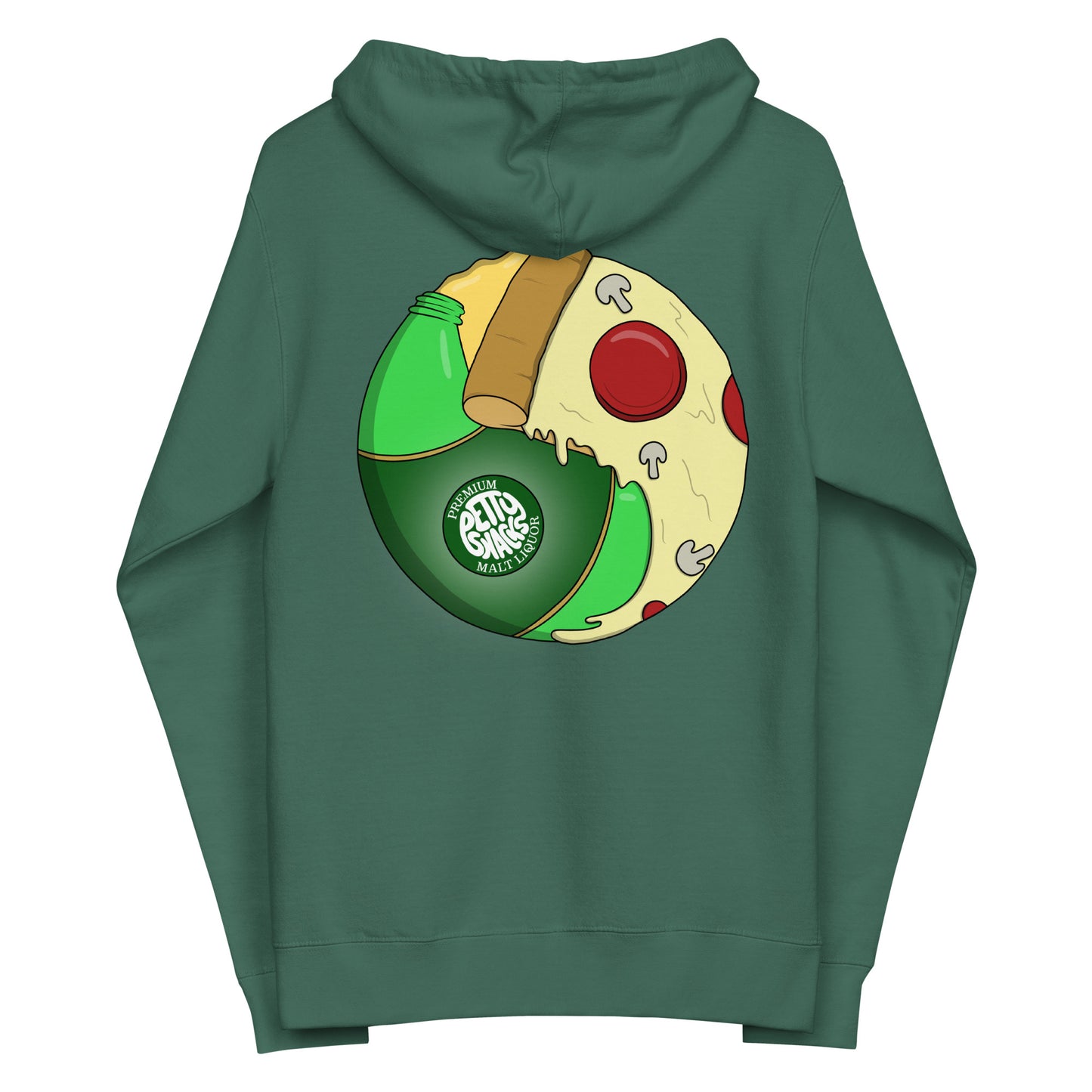 Pizza & Beer Harmony Zip-Up Hoodie - Petty Snacks