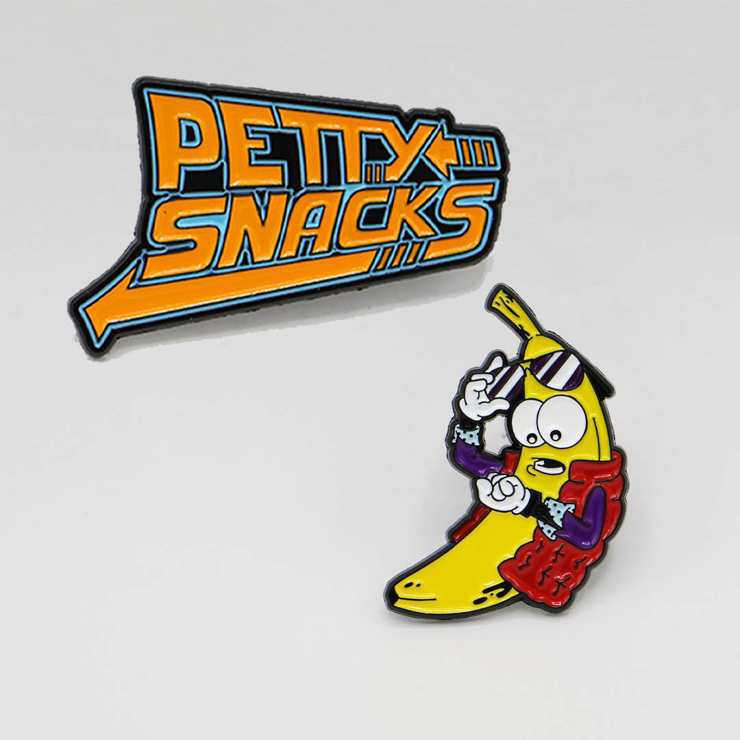Back The The Future Banana Enamel 2-Pin Set – Petty Snacks