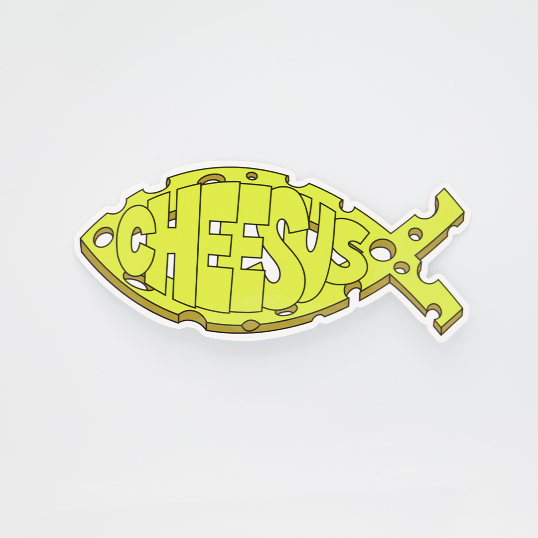 Cheesus Fish Sticker