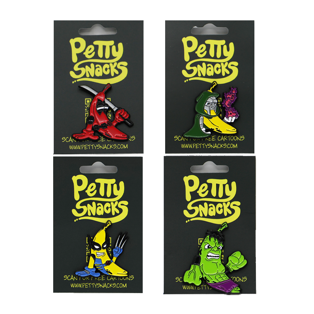 THE MARVEL RIVALS BUNCH 4-PIN SET - Petty Snacks