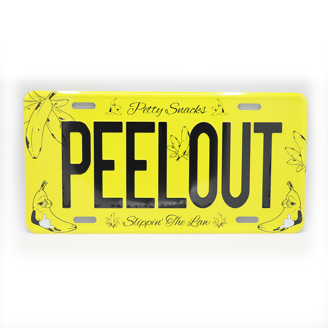 Peelout License Plate - Petty Snacks