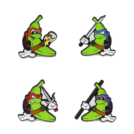 TEENAGE MUTANT NINJA NANAS ENAMEL PIN SET - Petty Snacks