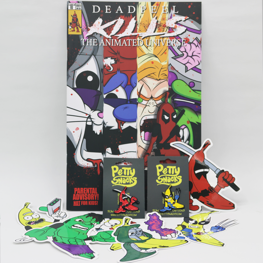 "DEADPEEL KILLS THE ANIMATED UNIVERSE" COMIC BOOK ISSUE #1 (AUTOGRAPHED BUNDLE) - Petty Snacks
