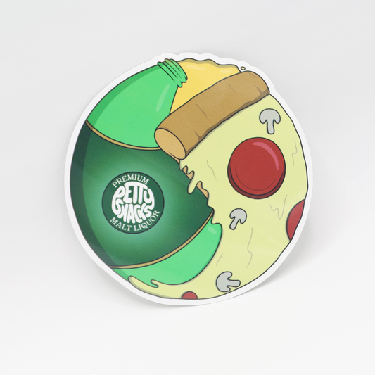 Beer & Pizza Yin Yang Sticker - Petty Snacks