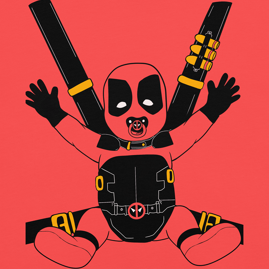 Baby Deadpool Strapped T-Shirt - Petty Snacks