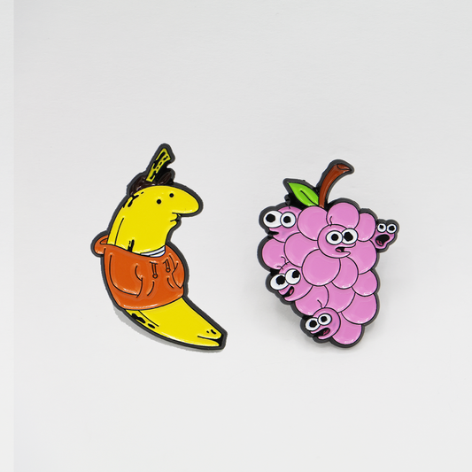 SMILING FRIEND FRUITS ENAMEL PIN SET - Petty Snacks